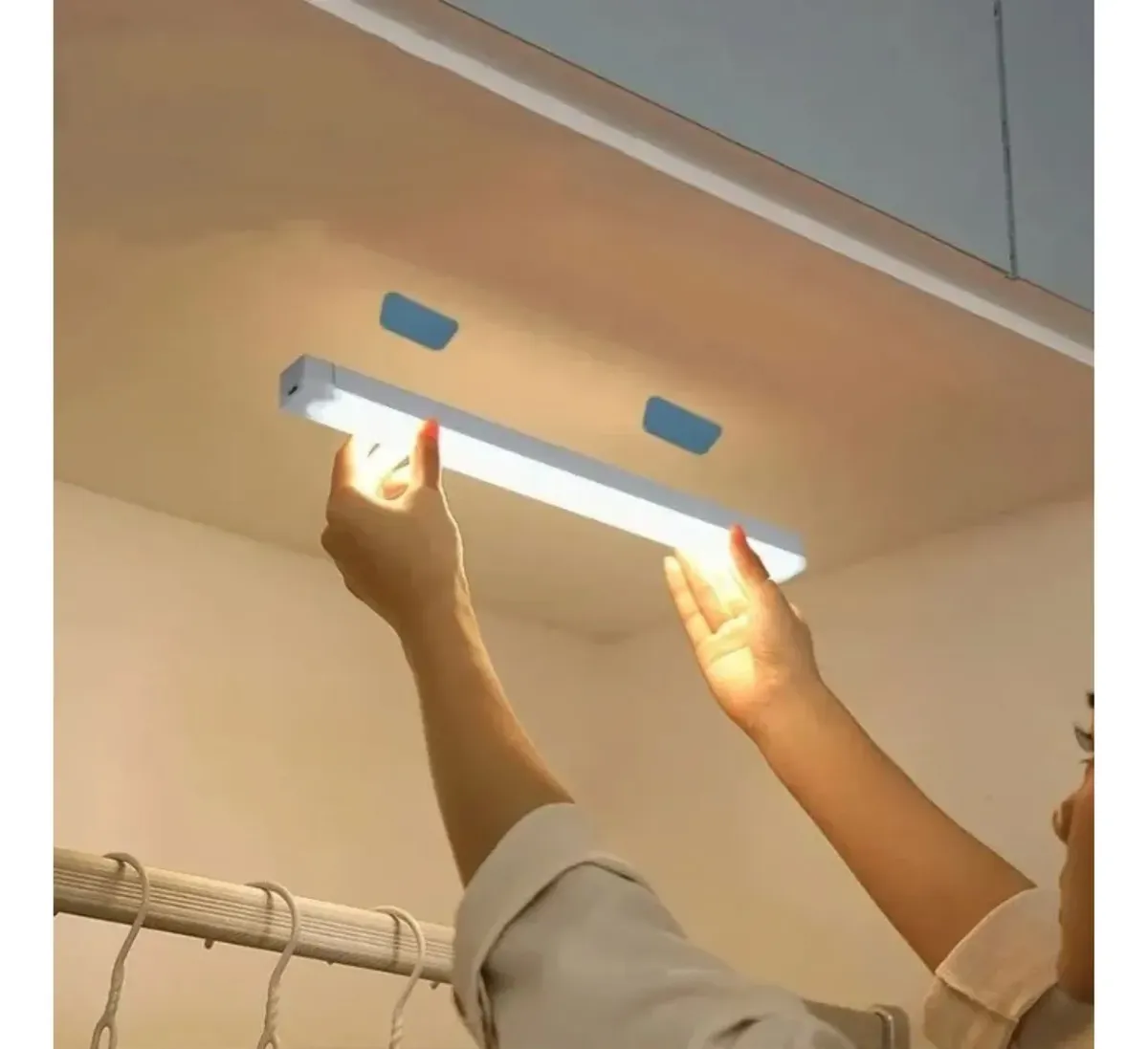 Barra Luz Led 50cm Recargable Sensor Mov Bajo Alacena Cocina imagen 2